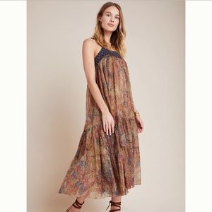Anthropologie Nadine maxi shimmer dress